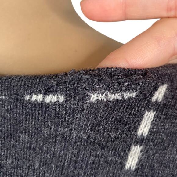 Vtg Pier Antonio Gaspari Avant Garde Merino Wool Plaid Patchwork Cardigan SZ L - Picture 9 of 10